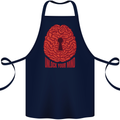 Unlock Your Mind Intelligence Psychology Cotton Apron 100% Organic Navy Blue