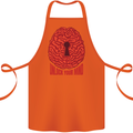 Unlock Your Mind Intelligence Psychology Cotton Apron 100% Organic Orange