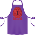 Unlock Your Mind Intelligence Psychology Cotton Apron 100% Organic Purple