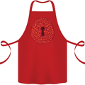 Unlock Your Mind Intelligence Psychology Cotton Apron 100% Organic Red