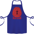Unlock Your Mind Intelligence Psychology Cotton Apron 100% Organic Royal Blue