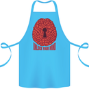 Unlock Your Mind Intelligence Psychology Cotton Apron 100% Organic Turquoise