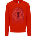 Unlock Your Mind Intelligence Psychology Kids Sweatshirt Jumper Bright Red