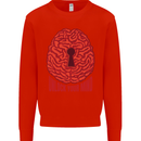 Unlock Your Mind Intelligence Psychology Kids Sweatshirt Jumper Bright Red