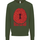 Unlock Your Mind Intelligence Psychology Kids Sweatshirt Jumper Forest Green