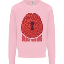 Unlock Your Mind Intelligence Psychology Kids Sweatshirt Jumper Light Pink