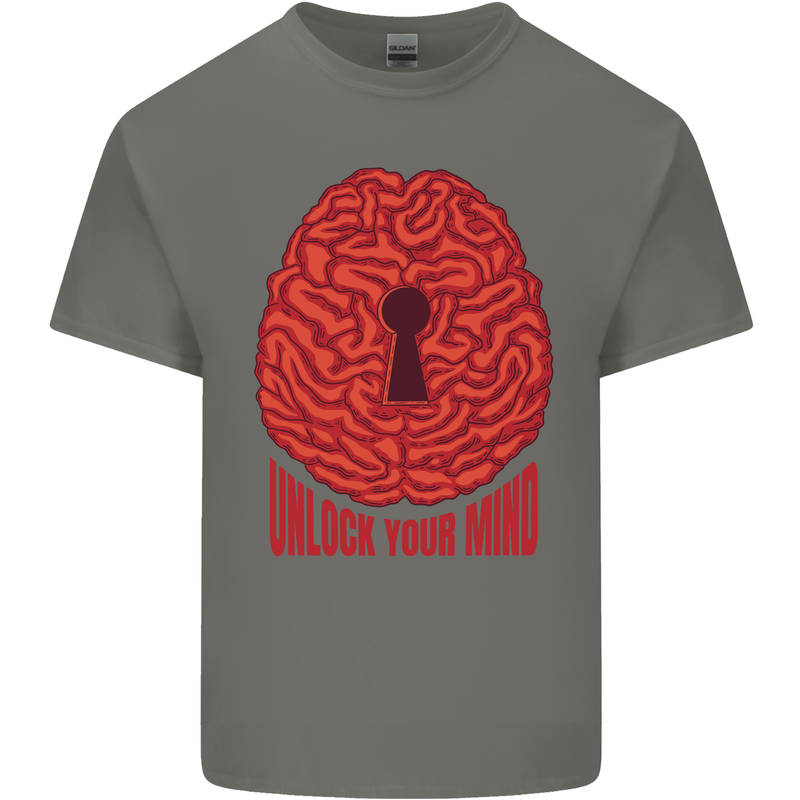 Unlock Your Mind Intelligence Psychology Kids T-Shirt Childrens Charcoal