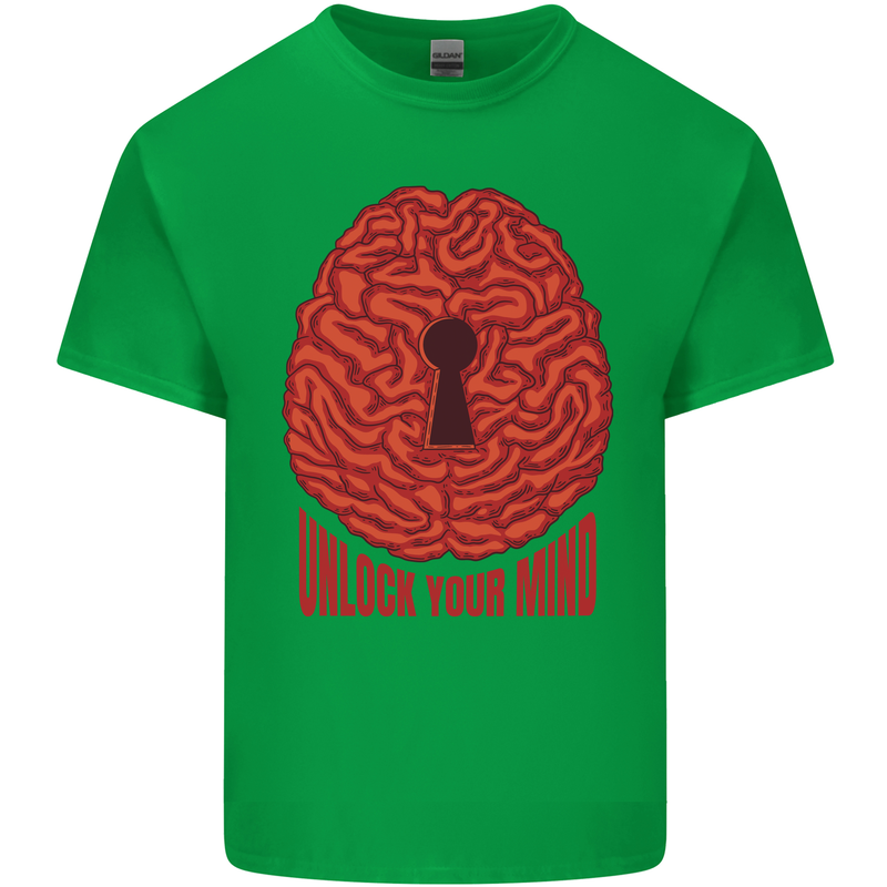 Unlock Your Mind Intelligence Psychology Kids T-Shirt Childrens Irish Green