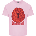 Unlock Your Mind Intelligence Psychology Kids T-Shirt Childrens Light Pink