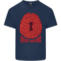 Unlock Your Mind Intelligence Psychology Kids T-Shirt Childrens Navy Blue