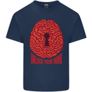 Unlock Your Mind Intelligence Psychology Kids T-Shirt Childrens Navy Blue