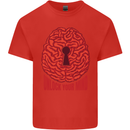 Unlock Your Mind Intelligence Psychology Kids T-Shirt Childrens Red
