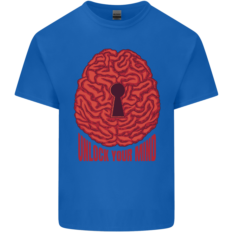 Unlock Your Mind Intelligence Psychology Kids T-Shirt Childrens Royal Blue
