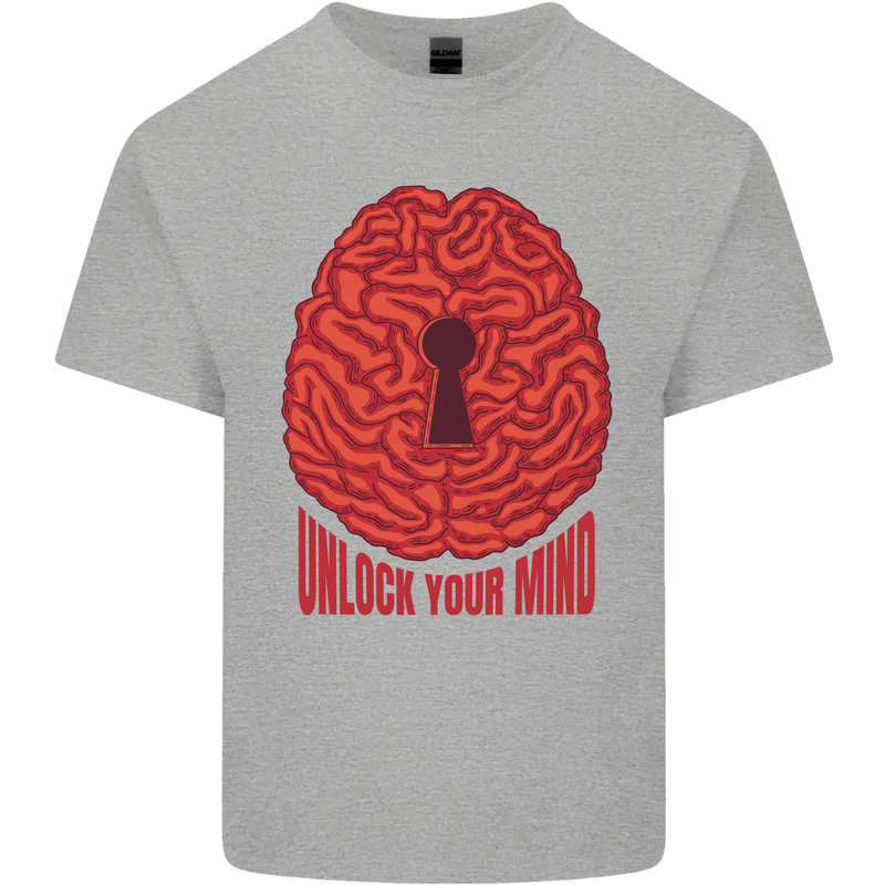 Unlock Your Mind Intelligence Psychology Kids T-Shirt Childrens Sports Grey