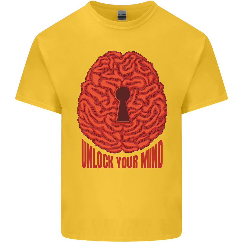 Unlock Your Mind Intelligence Psychology Kids T-Shirt Childrens Yellow