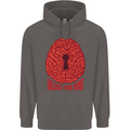 Unlock Your Mind Intelligence Psychology Mens 80% Cotton Hoodie Charcoal