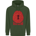 Unlock Your Mind Intelligence Psychology Mens 80% Cotton Hoodie Forest Green