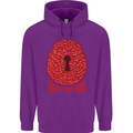Unlock Your Mind Intelligence Psychology Mens 80% Cotton Hoodie Purple