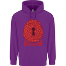 Unlock Your Mind Intelligence Psychology Mens 80% Cotton Hoodie Purple