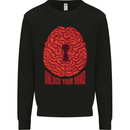 Unlock Your Mind Intelligence Psychology Mens Sweatshirt Jumper Black