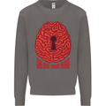 Unlock Your Mind Intelligence Psychology Mens Sweatshirt Jumper Charcoal