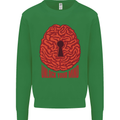 Unlock Your Mind Intelligence Psychology Mens Sweatshirt Jumper Irish Green