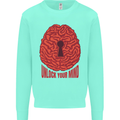 Unlock Your Mind Intelligence Psychology Mens Sweatshirt Jumper Peppermint