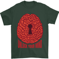 Unlock Your Mind Intelligence Psychology Mens T-Shirt 100% Cotton Forest Green