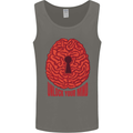 Unlock Your Mind Intelligence Psychology Mens Vest Tank Top Charcoal