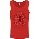 Unlock Your Mind Intelligence Psychology Mens Vest Tank Top Red