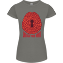 Unlock Your Mind Intelligence Psychology Womens Petite Cut T-Shirt Charcoal