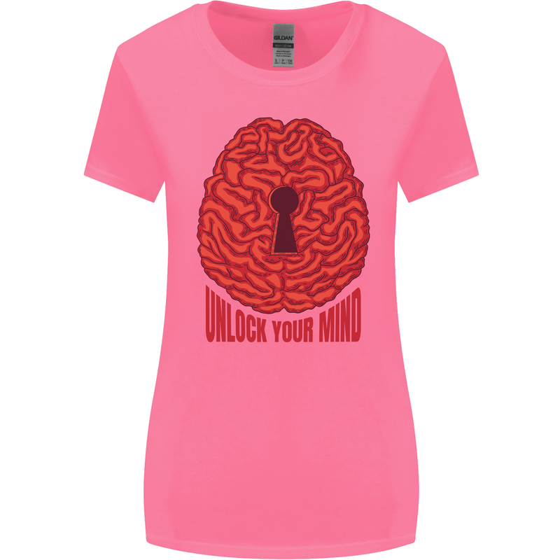 Unlock Your Mind Intelligence Psychology Womens Wider Cut T-Shirt Azalea