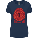 Unlock Your Mind Intelligence Psychology Womens Wider Cut T-Shirt Navy Blue