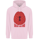 Unlock Your Mind Psychology Psychologist Childrens Kids Hoodie Light Pink
