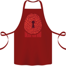 Unlock Your Mind Psychology Psychologist Cotton Apron 100% Organic Maroon