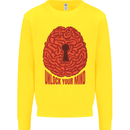 Unlock Your Mind Psychology Psychologist Kids Sweatshirt Jumper Yellow