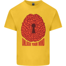 Unlock Your Mind Psychology Psychologist Kids T-Shirt Childrens Yellow