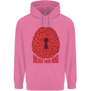 Unlock Your Mind Psychology Psychologist Mens 80% Cotton Hoodie Azelea