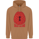 Unlock Your Mind Psychology Psychologist Mens 80% Cotton Hoodie Caramel Latte