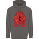 Unlock Your Mind Psychology Psychologist Mens 80% Cotton Hoodie Charcoal