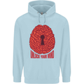 Unlock Your Mind Psychology Psychologist Mens 80% Cotton Hoodie Light Blue