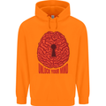 Unlock Your Mind Psychology Psychologist Mens 80% Cotton Hoodie Orange