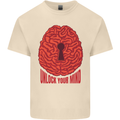 Unlock Your Mind Psychology Psychologist Mens Cotton T-Shirt Tee Top Natural