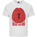 Unlock Your Mind Psychology Psychologist Mens Cotton T-Shirt Tee Top White