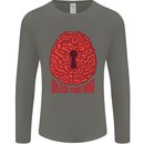 Unlock Your Mind Psychology Psychologist Mens Long Sleeve T-Shirt Charcoal