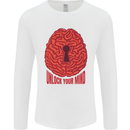 Unlock Your Mind Psychology Psychologist Mens Long Sleeve T-Shirt White