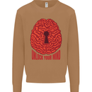 Unlock Your Mind Psychology Psychologist Mens Sweatshirt Jumper Caramel Latte