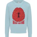 Unlock Your Mind Psychology Psychologist Mens Sweatshirt Jumper Light Blue