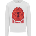 Unlock Your Mind Psychology Psychologist Mens Sweatshirt Jumper White