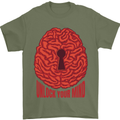 Unlock Your Mind Psychology Psychologist Mens T-Shirt 100% Cotton Military Green